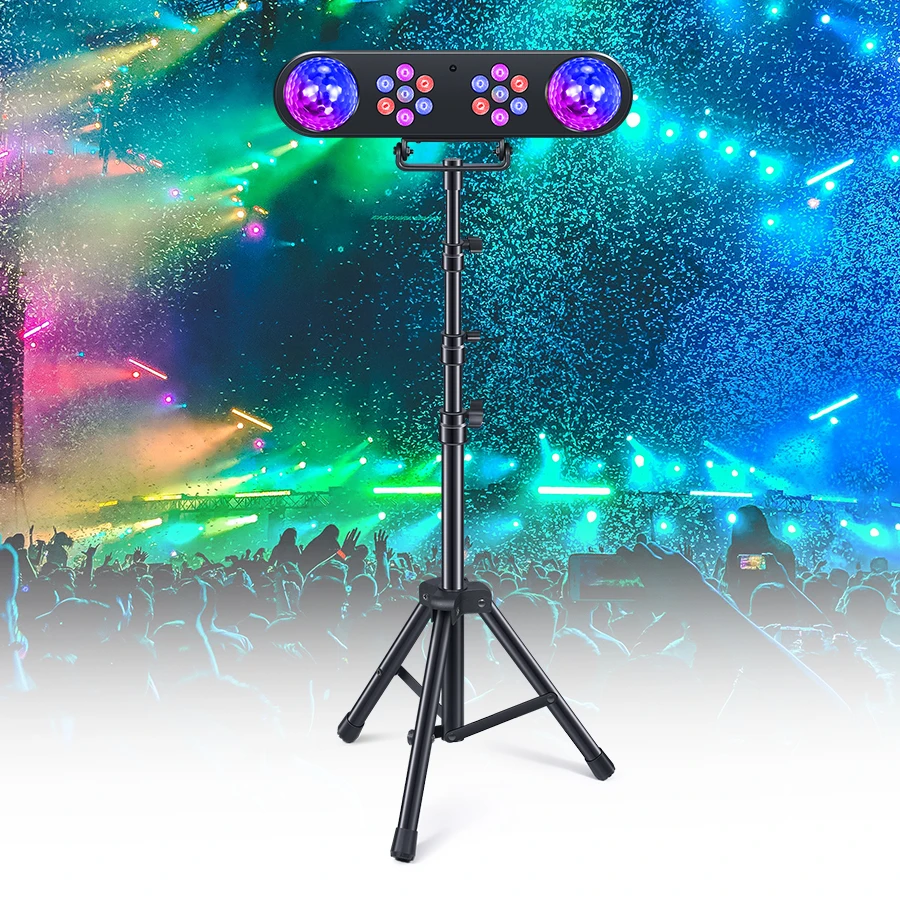 

Bracket Effect Lights Mobile Mini Stage Lighting Sound Control Remote Control for DJ Shows Concerts Parties Bars KTV Ballroom