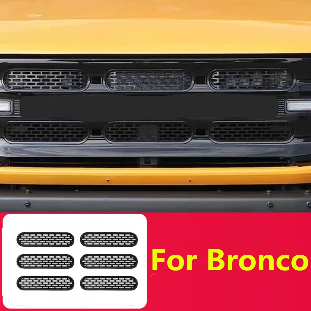 Suitable for 21-24 Ford Bronco Liema Decoration Modification Accessories  2 Doors  4 Doors  6PCS  With Embedded Grille