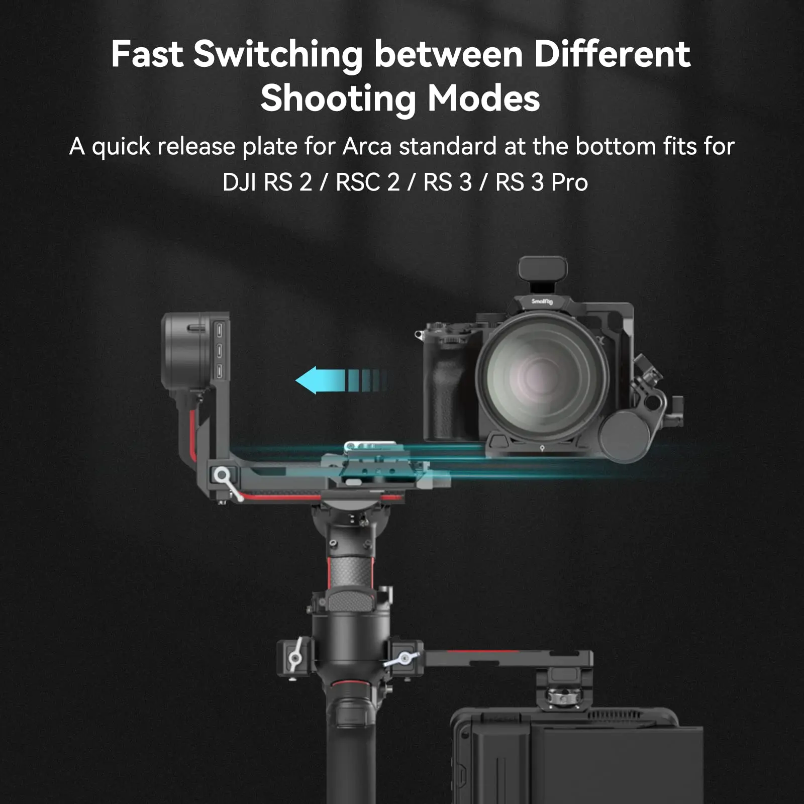 نصف قفص كاميرا صغيرة لهاتف Sony Alpha 7R V/Alpha 7 IV/Alpha 7S III/Alpha 1/Alpha 7R IV مع أحذية باردة -3639