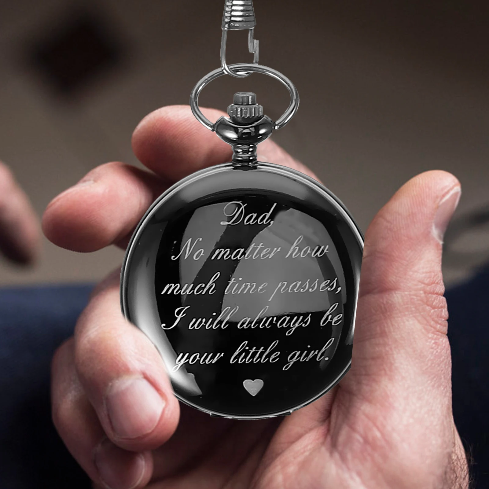 

Vintage Metal Pocket Watch For Men With Chain Stylish Decorative Watch Father'S Day Gift Dad Birthday Present Unique Portable