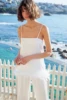 Pyjamas en satin avec plumes, ensembles de vêtements de nuit pour femmes avec pantalon, débardeur noir à fines bretelles, tailleur pantalon blanc 2022