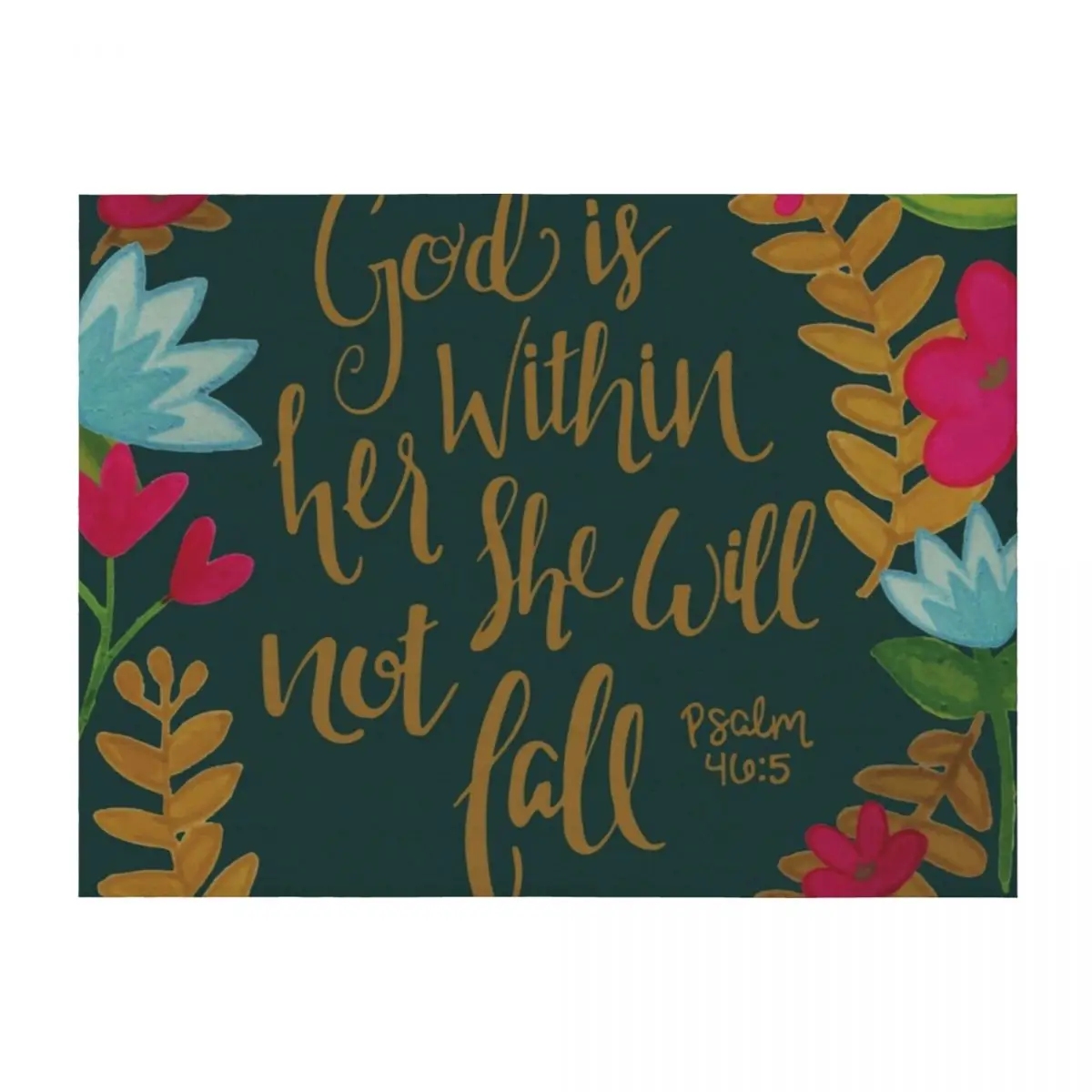 

God Is Within Her She Will Not Fail Throw Blanket Weighted Custom Personalized Gift christmas gifts Blankets