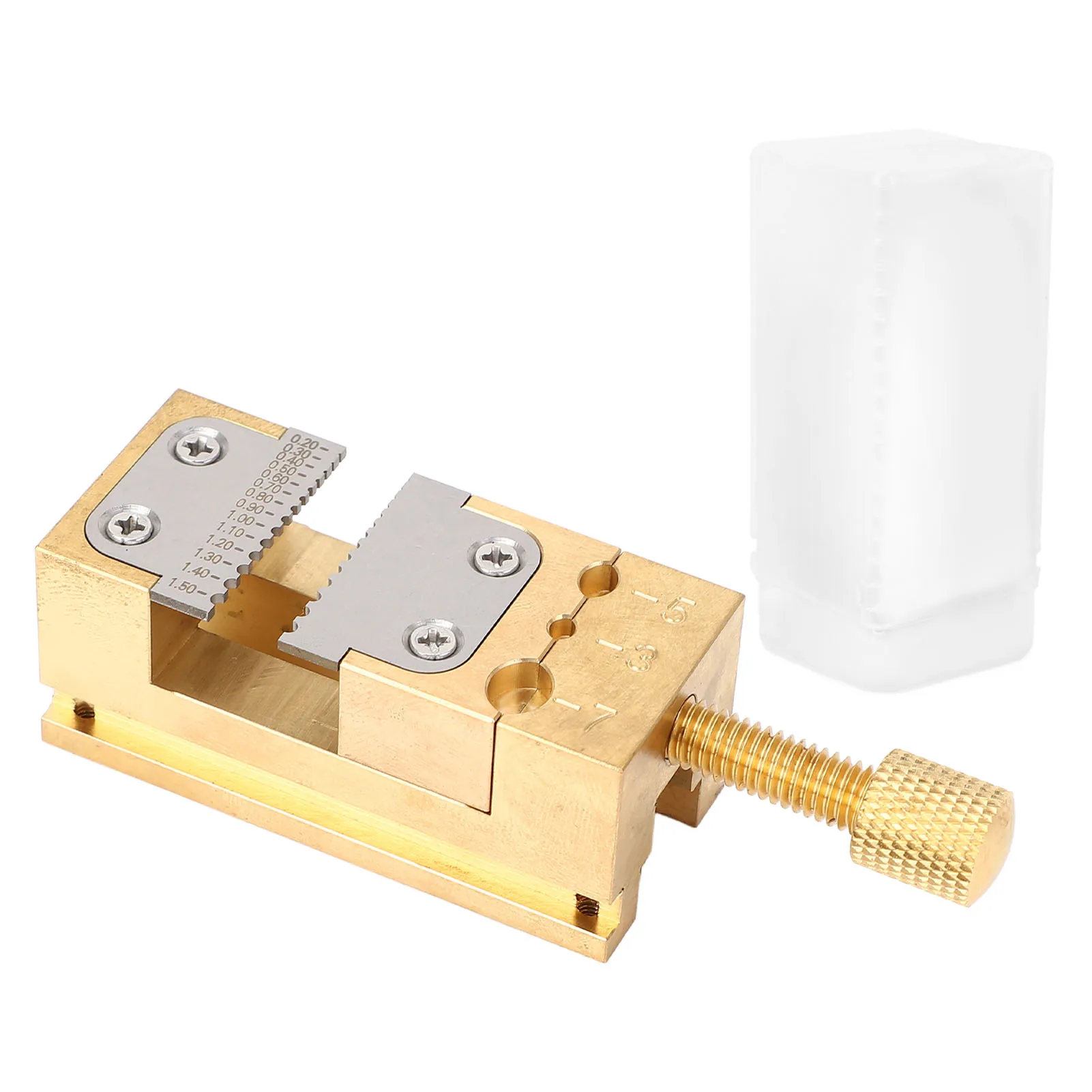 

0.2-1.5mm Splint Hole Diameter Watch Repair Metal Vise Versatile Compact for Watchmaker for Home Watch Repair Vise Clamp Brass