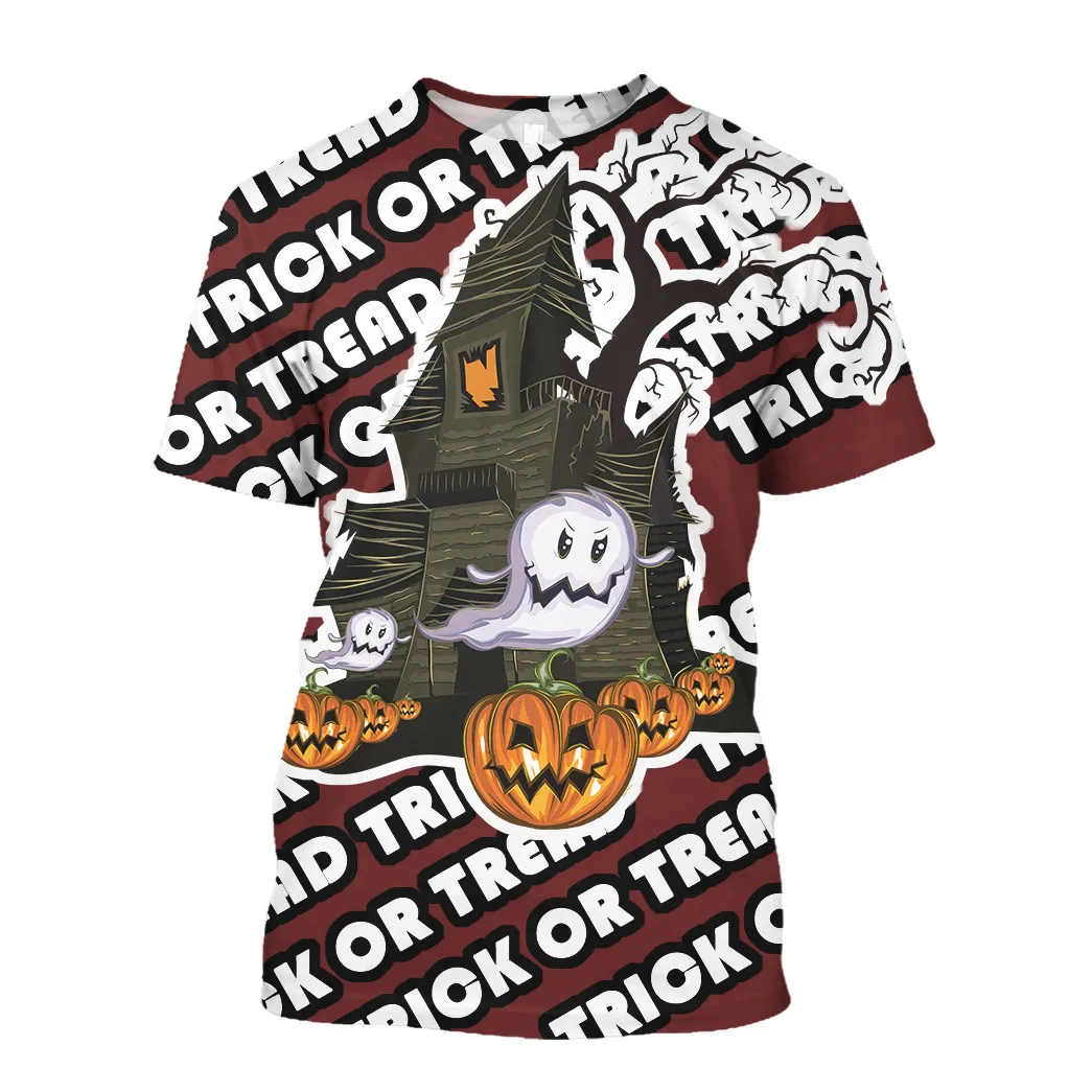 Jumeast Halloween Day 3D Graphic Anime T Shirts Trick Or Tread  Funny Fairy Goblin Printed Pumpkin T Shirt Plus Size Clothes