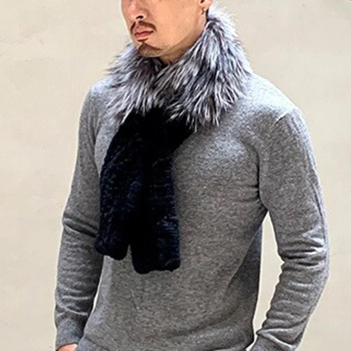 Real Rabbit Fur Scarf Winter Accessories Thickened Soft Furry Neck Warmer Real Rabbit And Fox Fur Scarf Hot Sale FEIMANYUAN