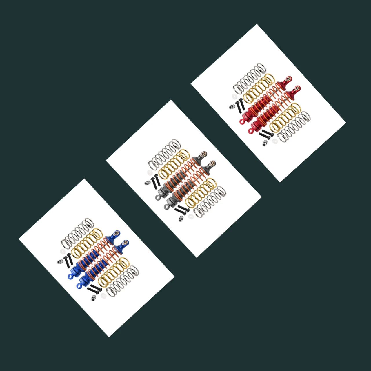 Ammortizzatori posteriori regolabili in lega GPM 102mm TRAXXAS 1/10 Rustler, Slash 4X4, Hoss 4X4 VXL, Ford Fiesta ST 3S