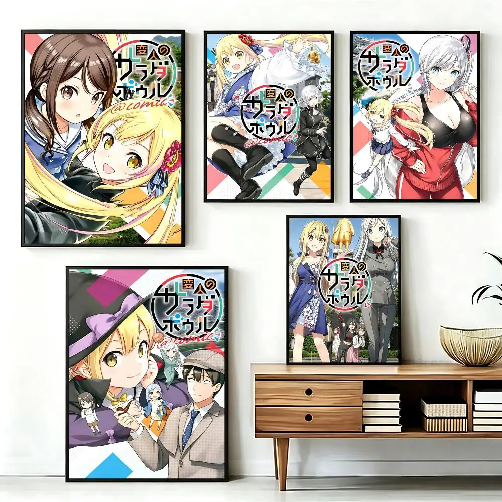 anime Salad Bowl of Eccentrics Poster HD Printing Fresh and Nordic Home Decor Wall Art for the Living Rooms Hallways Gift Giving