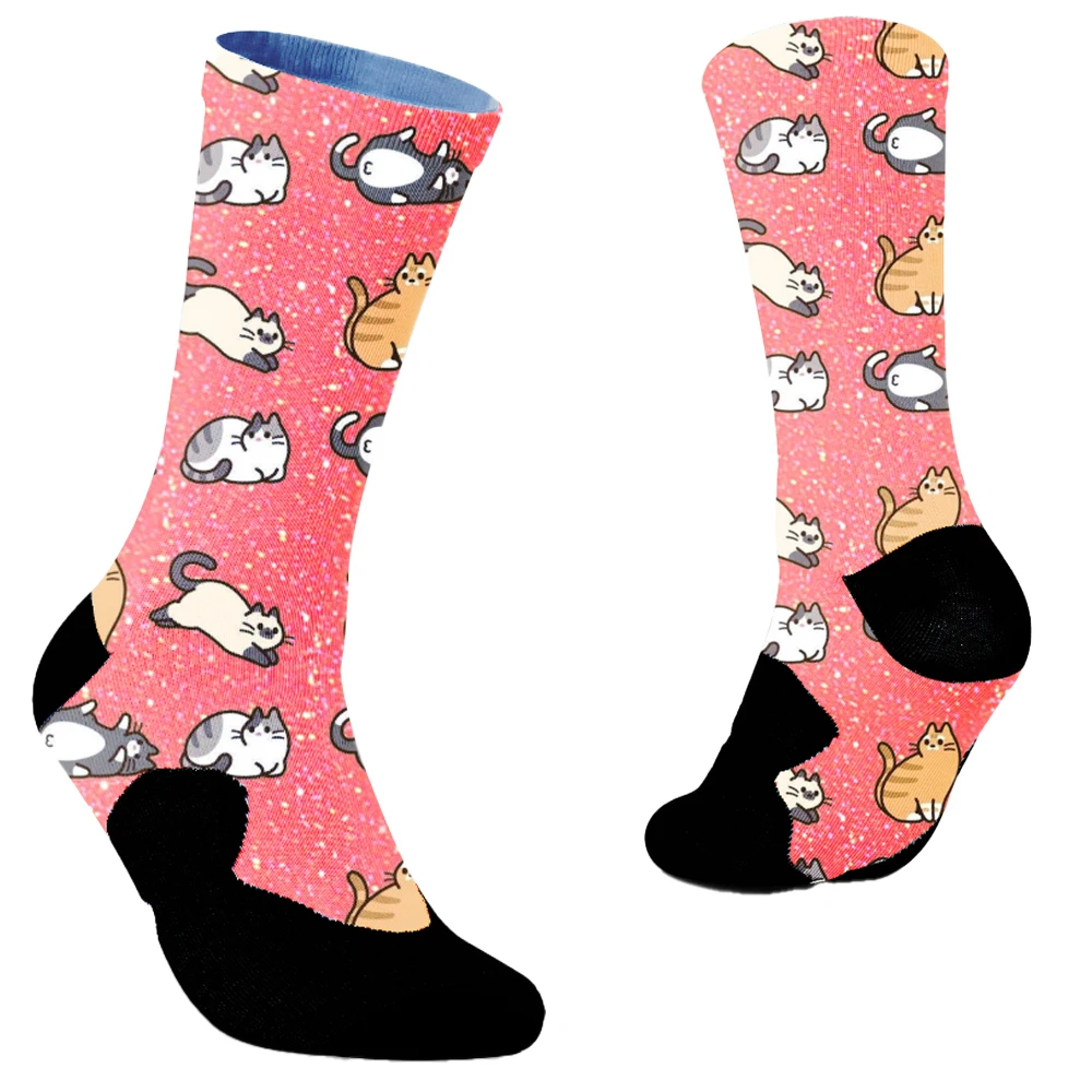 Hiphop Cotton Men Socks Harajuku Happy Funny animal Flamingo chili Dress Socks for Male Wedding Christmas Gift