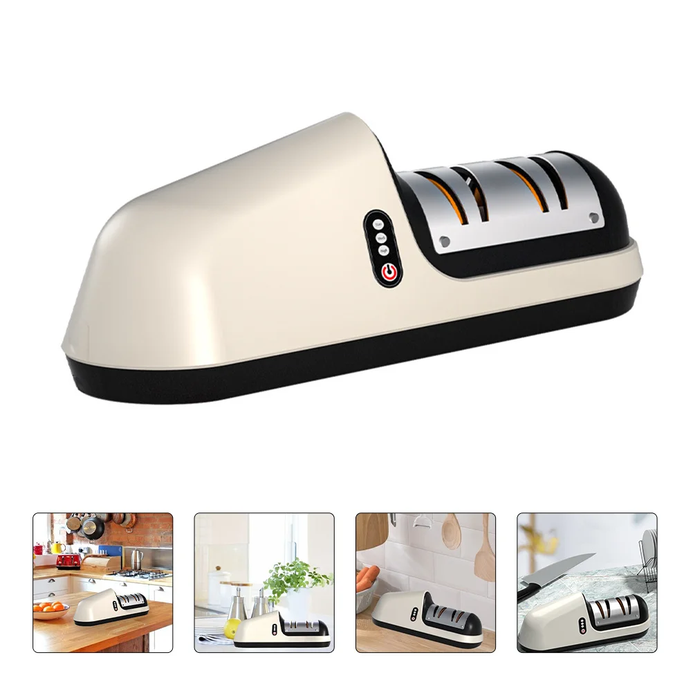 

Electric Knife Sharpener Portable Kitchen Sharpening Tool For Chef, Bread, Steak Knives, Ceramic Cutlery, Electric Knives