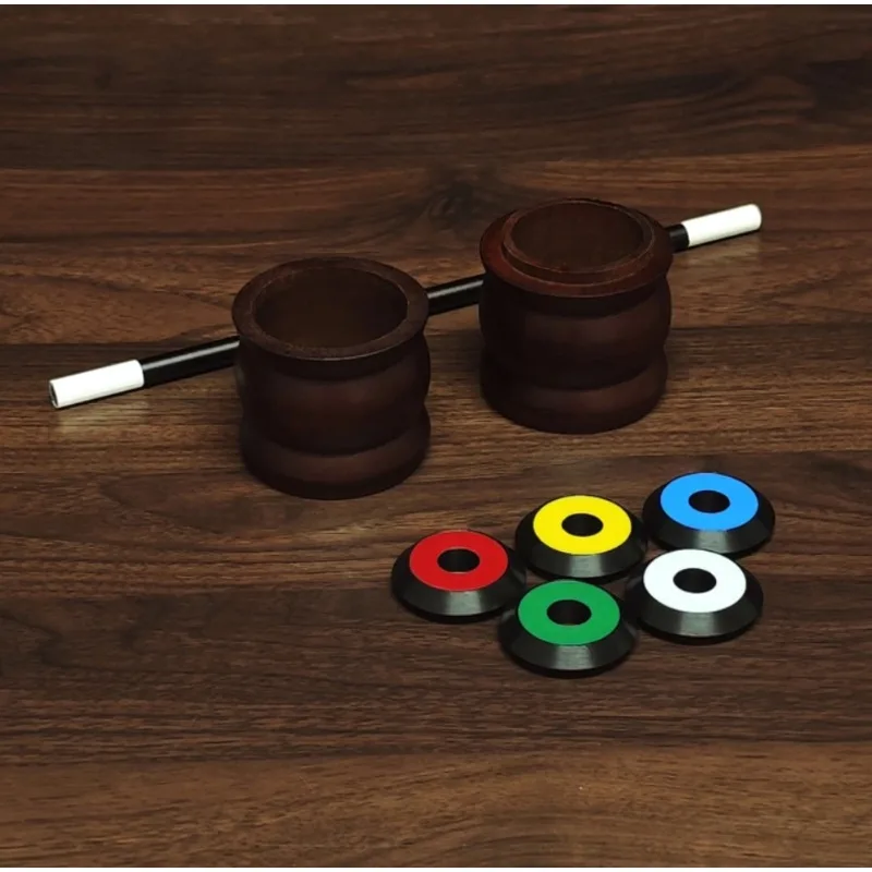 the-chosen-escape-magic-trick-mentalism-prediction-penetration-magic-color-chips-wooden-cylinder-wand-close-up-parlor-magic-prop