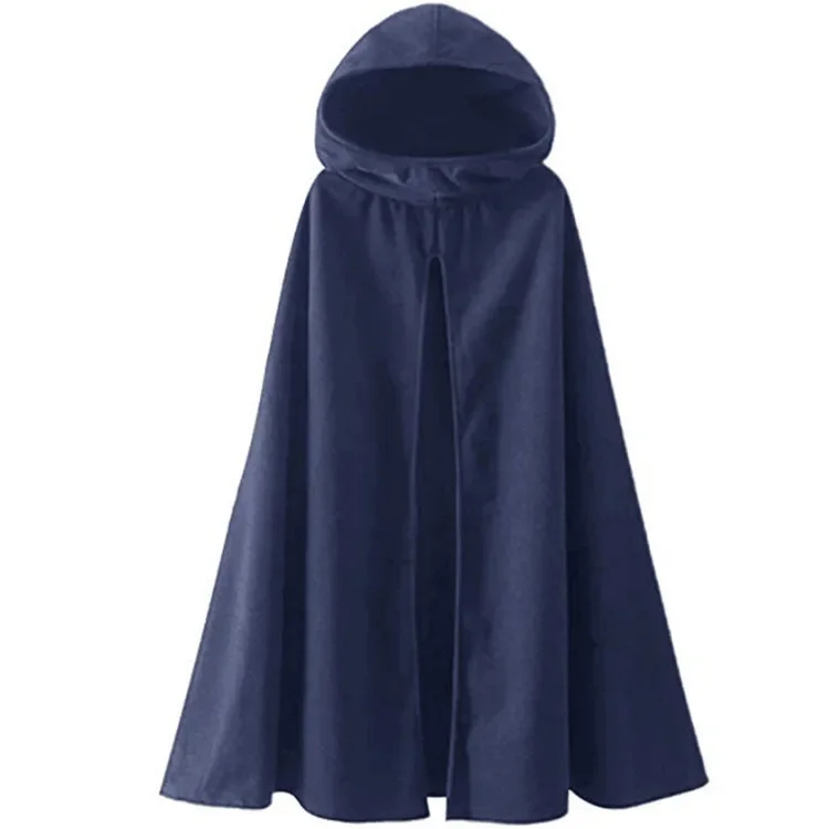 Autumn Winter Shawl with Hood Women\'s Coat Imitation Wool Collar Pullover Shawl Warmth Poncho Capes Solid Color Cloaks T219