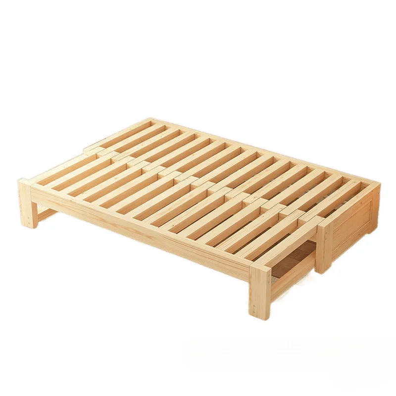 

Solid wood multi-functional folding, pull-out bed, dual-purpose telescopic bed