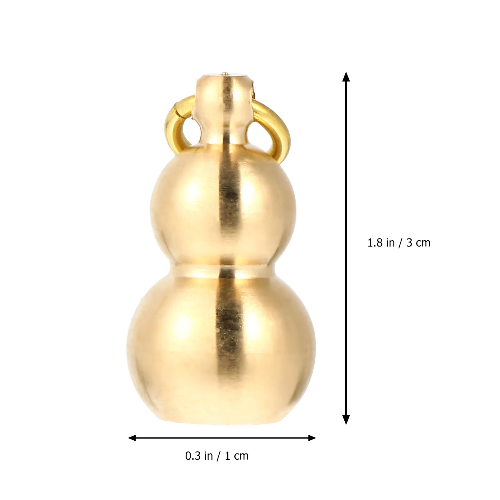 Mini Brass Gourd Keychain – Lightweight, Break-Resistant Calabash Pendant for Travel & Daily Use