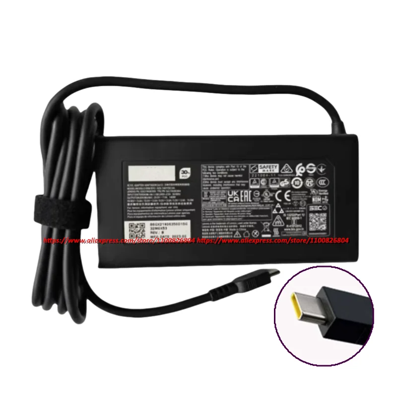 Original Type-C 140W AC Adapter For Lenovo Yoga Pro 7 14AHP9 USB-C PD Laptop Power Supply ​ADL140YAC3A ADL140YDC3A ADL140YLC3A