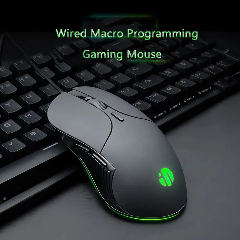 

Wired Esports Game Macro Programming Silent Luminous Business Office Desktop Laptop Universal Mouse DPI Adjustment Ergonomic