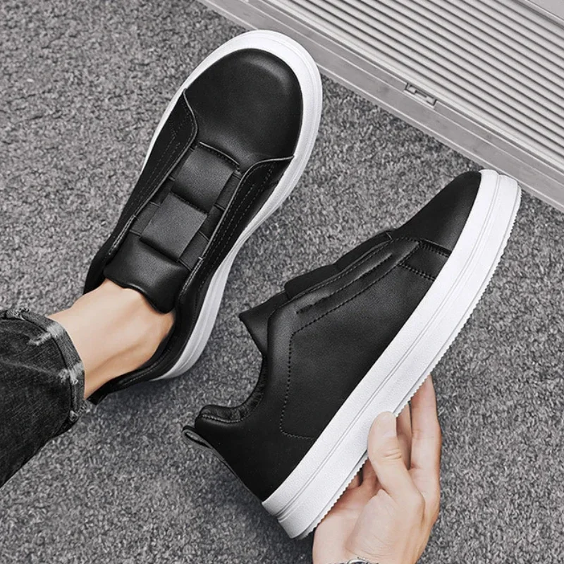 

Leather Casual Shoes for Men Fashion Men's Board Shoes Slip-on Male Platform Shoe Hot Sell Versatile Mens Leisure Shoe Zapatos