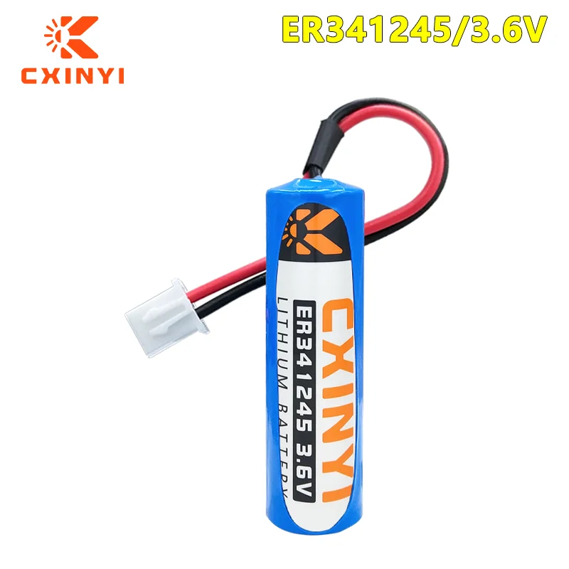

CXINYI ER341245 3.6V lithium battery used for industrial control servo PLC driver equipment locator flowmeter smoke alarm