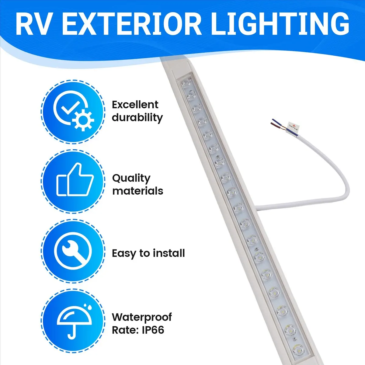 #23D (White)18 LED Awning Light Bar 9W 12V Waterproof 506mm Porch Strip Lamp,Automotive Parts & Accessories