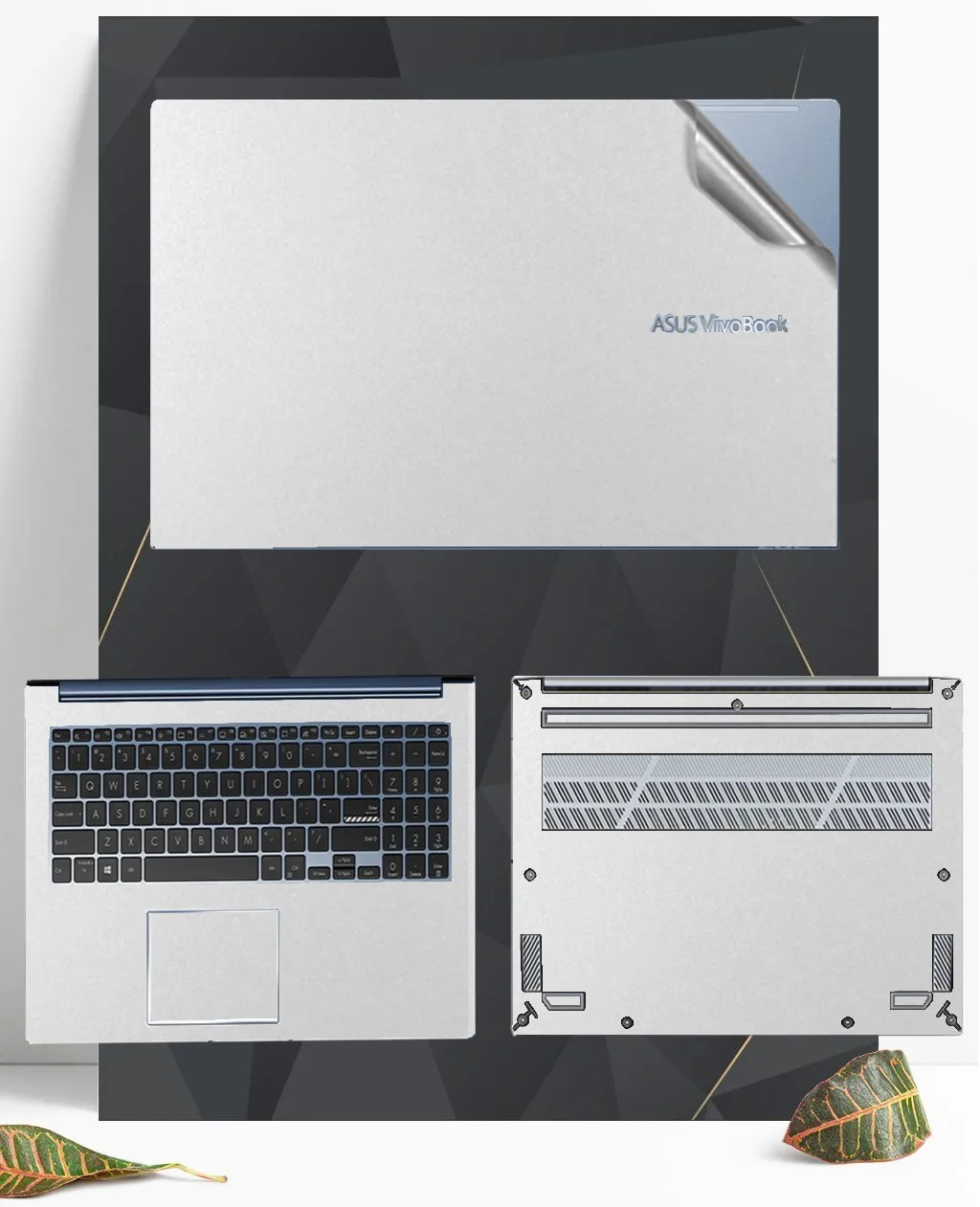 Leather Skin Laptop Stickers for ASUS vivobook15 X515 X415 X512