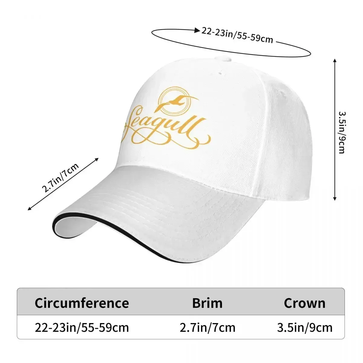 Seagull Guitar Unisex Caps Outdoor Trucker Baseball Cap Snapback Breathable Hat Customizable Polychromatic Hats