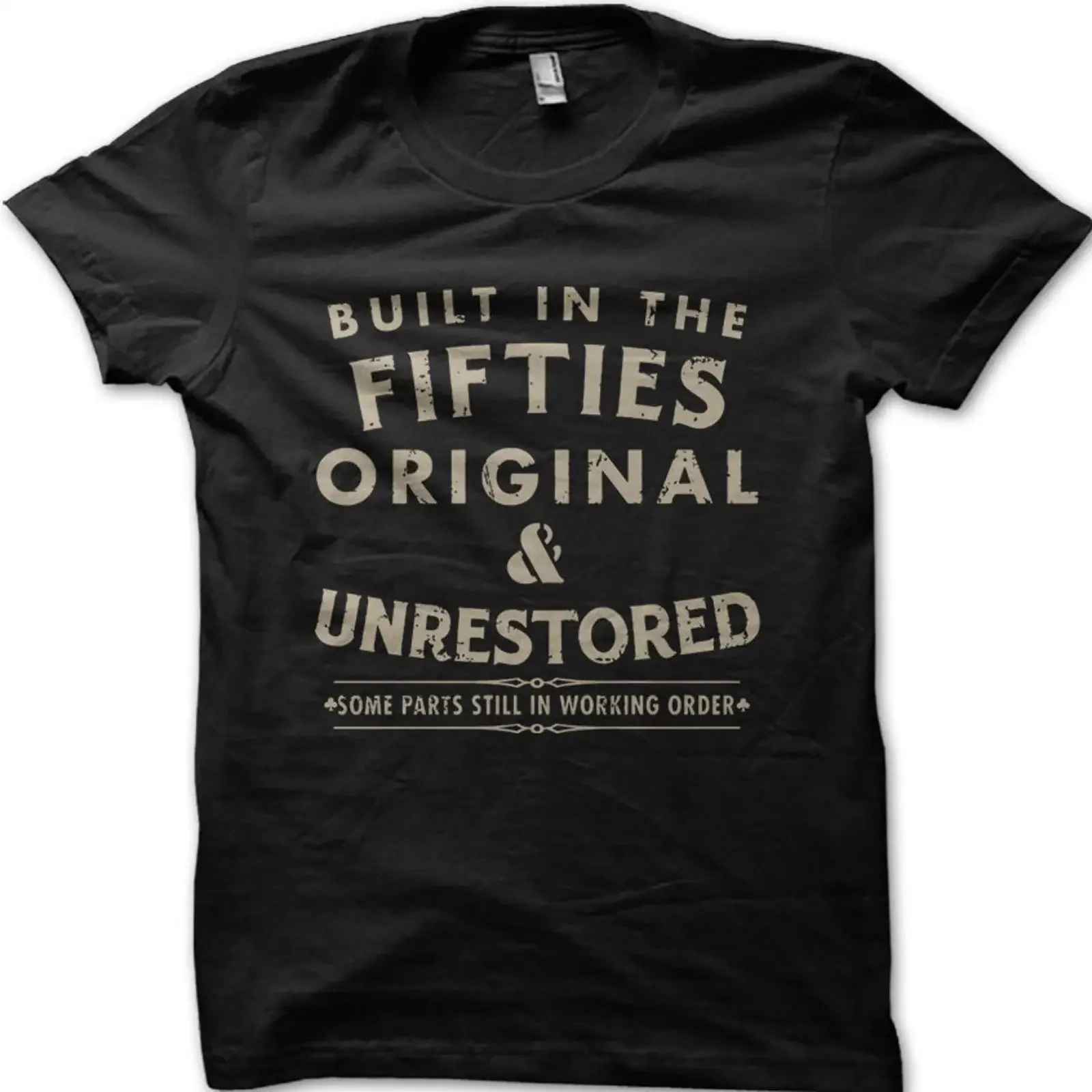 BIRTHDAY Biker 1950's Built in the Fifties Unrestored motorcyle t shirt 9151 vintage Washed Versatile designer clothes