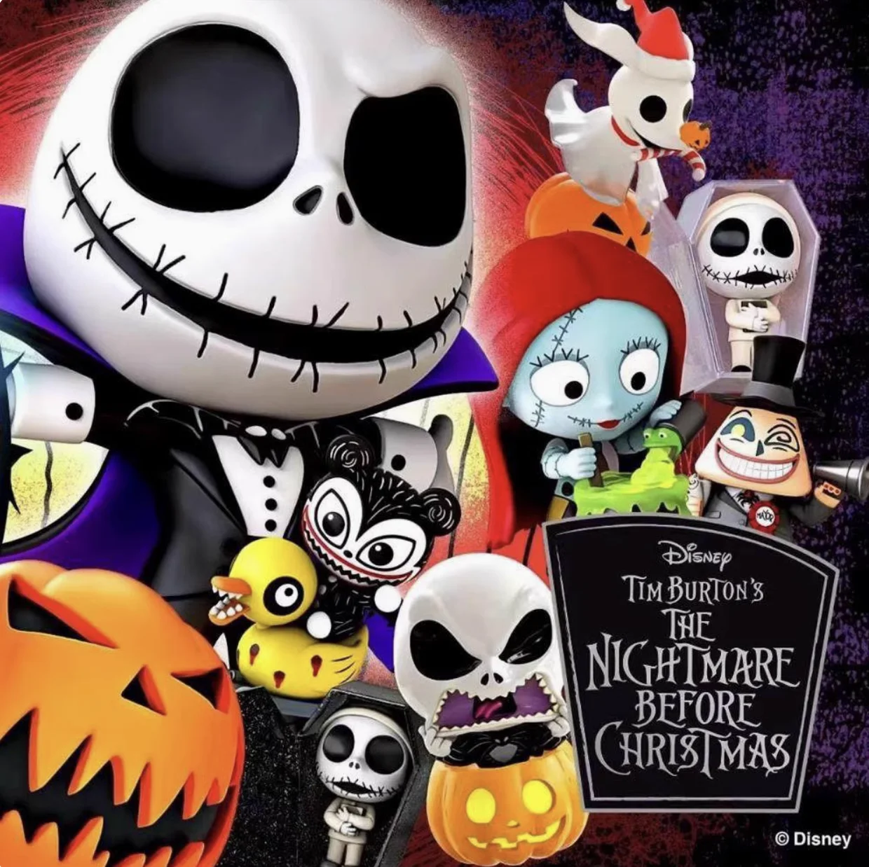 Gorące zabawki koszmar przed świętami Bożego Narodzenia tajemnicze pudełka na zabawki Sally Jack Skellington pudełko z niespodzianką dekoracje na Halloween