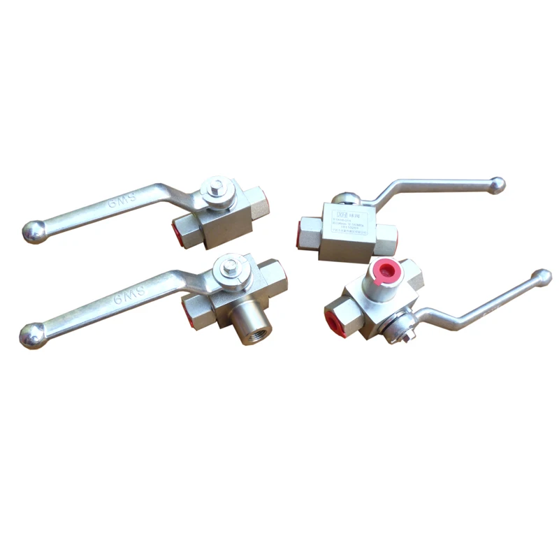 1PCS Hydraulic High Pressure Ball Valve 1/4 To 1 - 500 Bar MWP PHydraulic Globe Valve Hydraulic High Pressure 3 Way Ball Valve