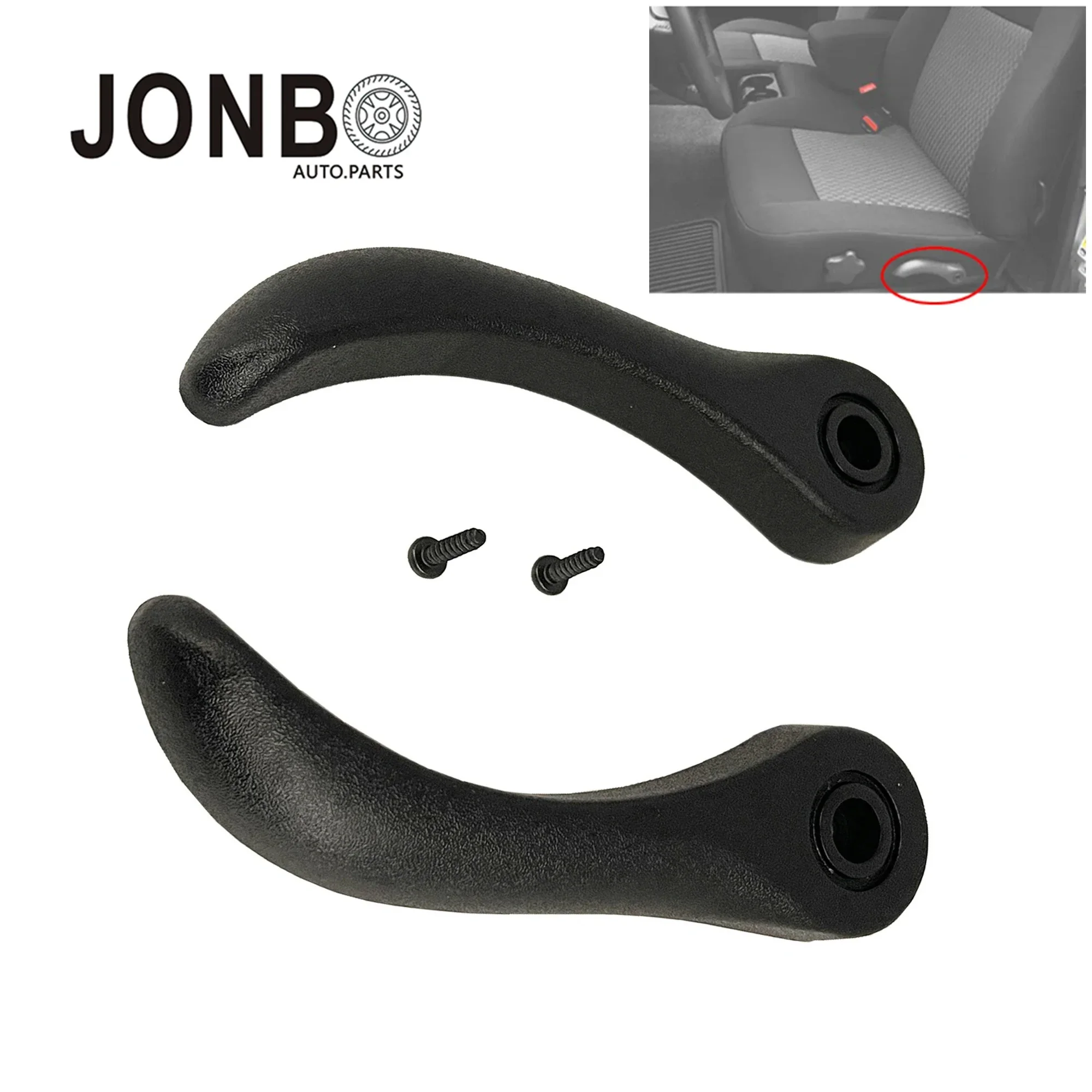 JONBO 74308 89041700 Car Left & Right Seat Adjustment Handles For Chevrolet Colorado SSR GMC Canyon Hummer H3 2004-2012 89041697