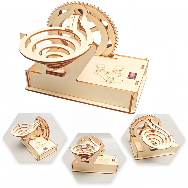 Деревянная электрическая дорожка «сделай сам», стальной шар, слайд-игрушка, детские физические научные игрушки, экспериментальный набор STEM, обучающий образовательный подарок для ребенка