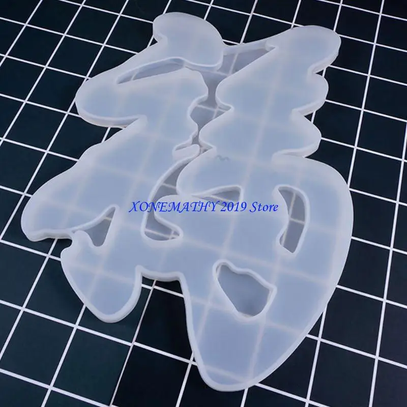 F42F Crystal Epoxy Resin Mold Blessing Casting Silicone Mould DIY Crafts Handmade Jewelry Pendant Making Tool