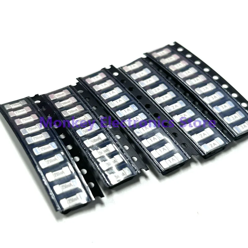 160pcs SMD Ceramic Slow Blow Fuse Tube Kit 250V 1808 2410 6125 Current Model 250ma 500ma 1a With Fuse Holder