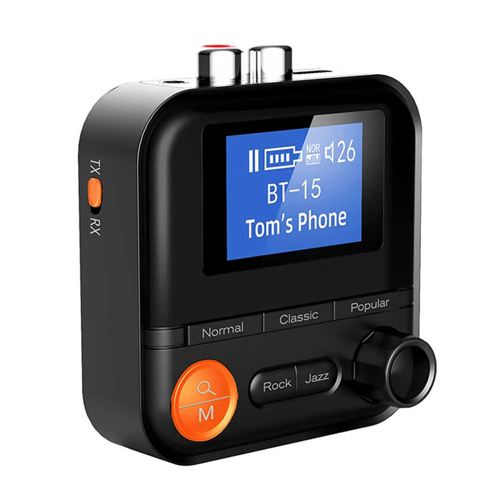 Audio Adapter Bluetooth-Compatible 5.2 Stereo Transmitter Wireless AUX 2RCA TF for TV/Computer/Projector/Headset/Car