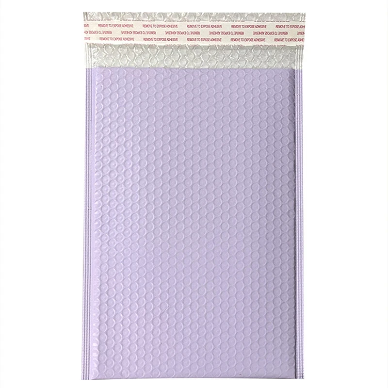 Auto selo acolchoado Envelopes, roxo poliéster bolha Mailers, sacos de presente, embalagem Envelope, livro, 10pcs