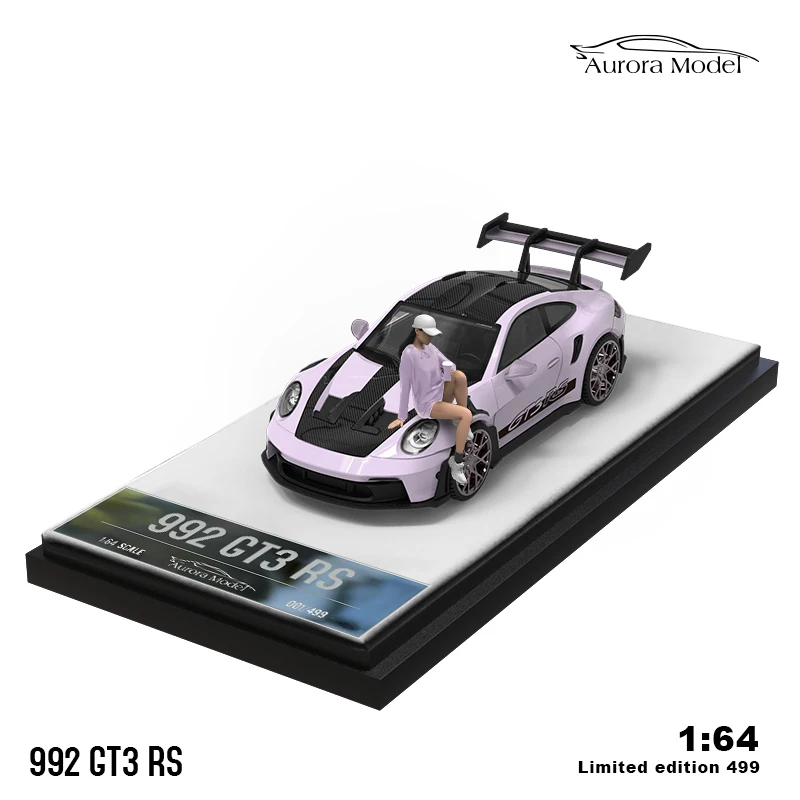 Aurora Model-Figurine d'action peinte en poudre de baie de glace, modèle en alliage, GT3 RS, 1:64, 911, 992