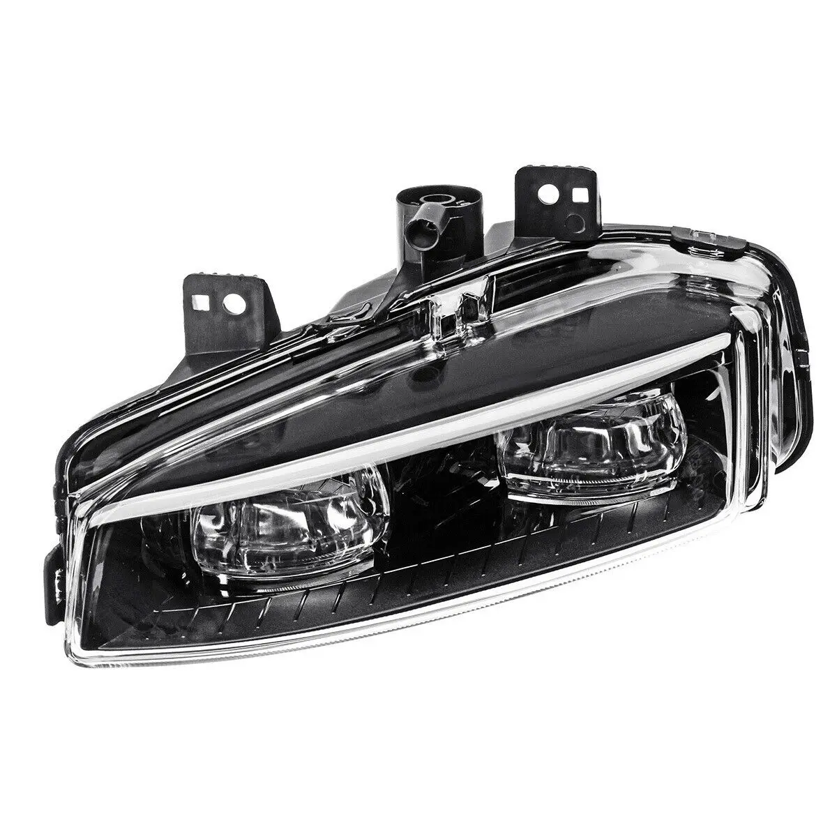 Luz antiniebla de parachoques delantero para Range Rover Evoque, lámpara diurna de señal de giro dinámica de coche negro, Bombilla antiniebla, 2010-2015