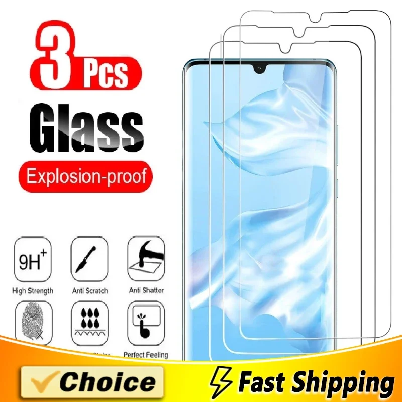 3Pcs Tempered Glass For Huawei C9 Youth Version 7C Y5P PsmartZ (2020)Y9A Screen Protector For Huawei Maimang 6 10Se 11 A20 Glass