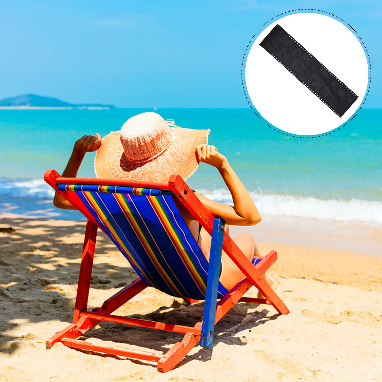 Sturdy Chair Replacement Kit Black Fabric Elastic Cords for Recliners Lounge Patio Anti Gravity Cloth Outdoor Furniture