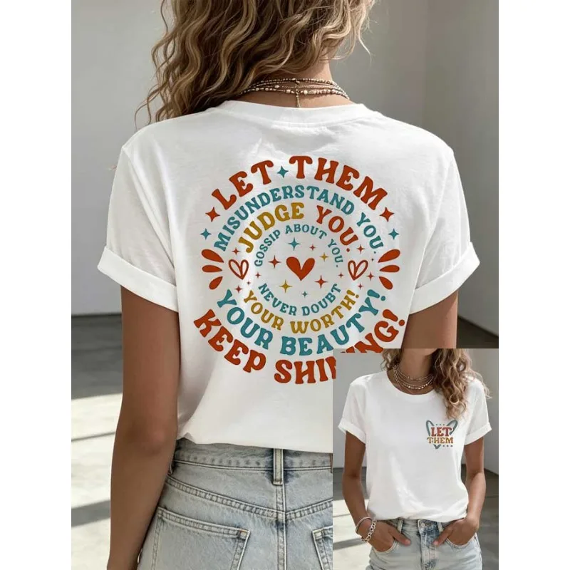 ilstile Women's Mental Health Print T-Shirts Short Sleeve  O Neck Female clothing Summer Black  Tops Casual Tees New Arrival