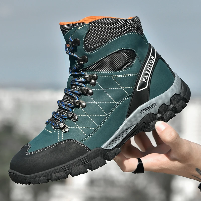 

Мужские высокие защитные ботинки, с защитой от ударов и проколов, со стальным подноском, противоскользящие, легкие, утепленные защитные ботинки