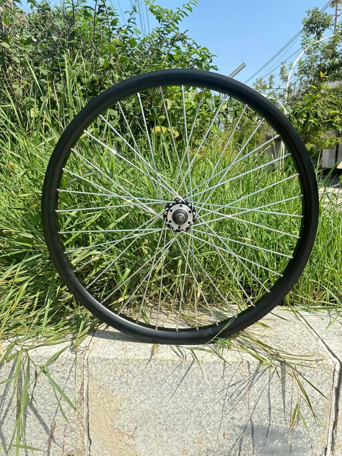 26 inch Double Wall Aluminum Front Rim 10G 36 Spokes | Heavy Duty Wheel for MTB/Road/Cruiser Bicycles