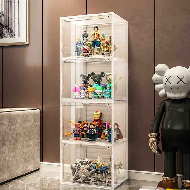 

% полки для фигурок большой емкости, витрины, пылезащитный прозрачный органайзер для игрушек, бытовой высококачественный органайзер для хранения