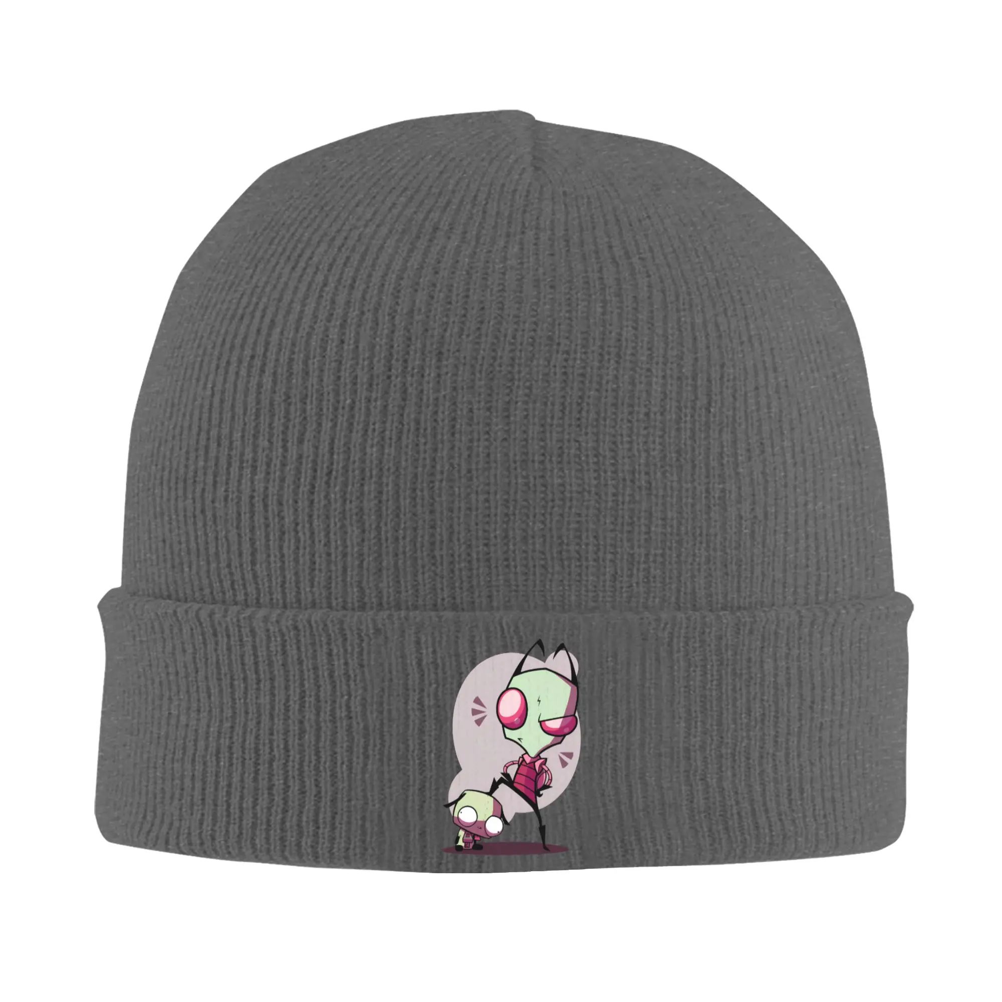 Invader Zim Cartoon Hat Autumn Winter Skullies Beanies Street  Caps Female Male Acrylic Bonnet