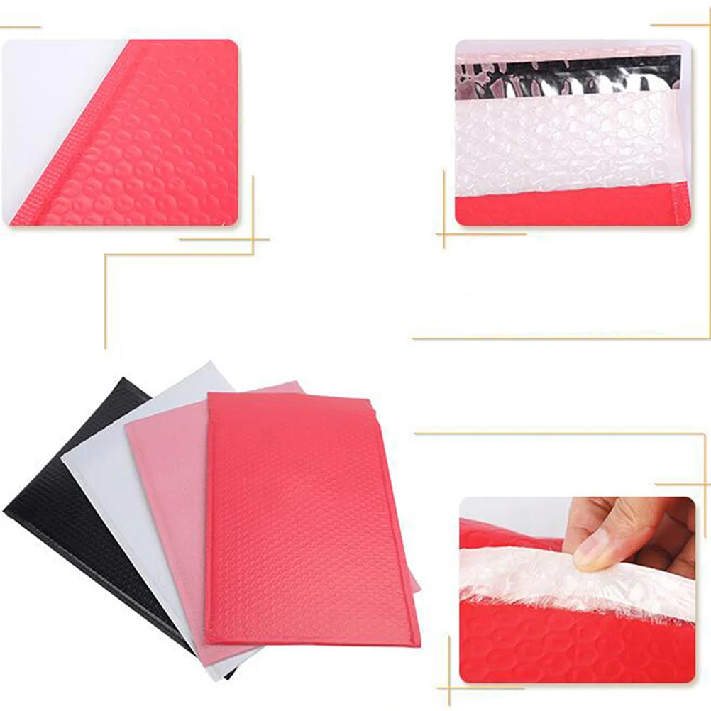 Pochette à bulles légère, 20 pièces, sac antichoc pour la Protection du courrier dans la pluie, sac de rangement à bulles rose