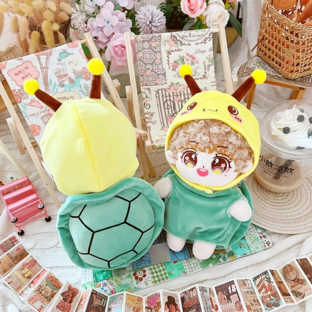 Turtle Shell Cotton Doll Clothes Set Dress Up Kawaii Cotton Doll Plush Suit Cute Bee Headcover Plush Dolls Clothes