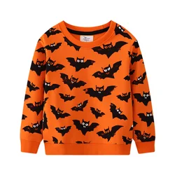 Jumping Meters 2-7T Halloween Kids Boys Girls Sweatshirts For Autumn Spring Long Sleeve Baby Clothing Toddler Hooded Kids Shirts