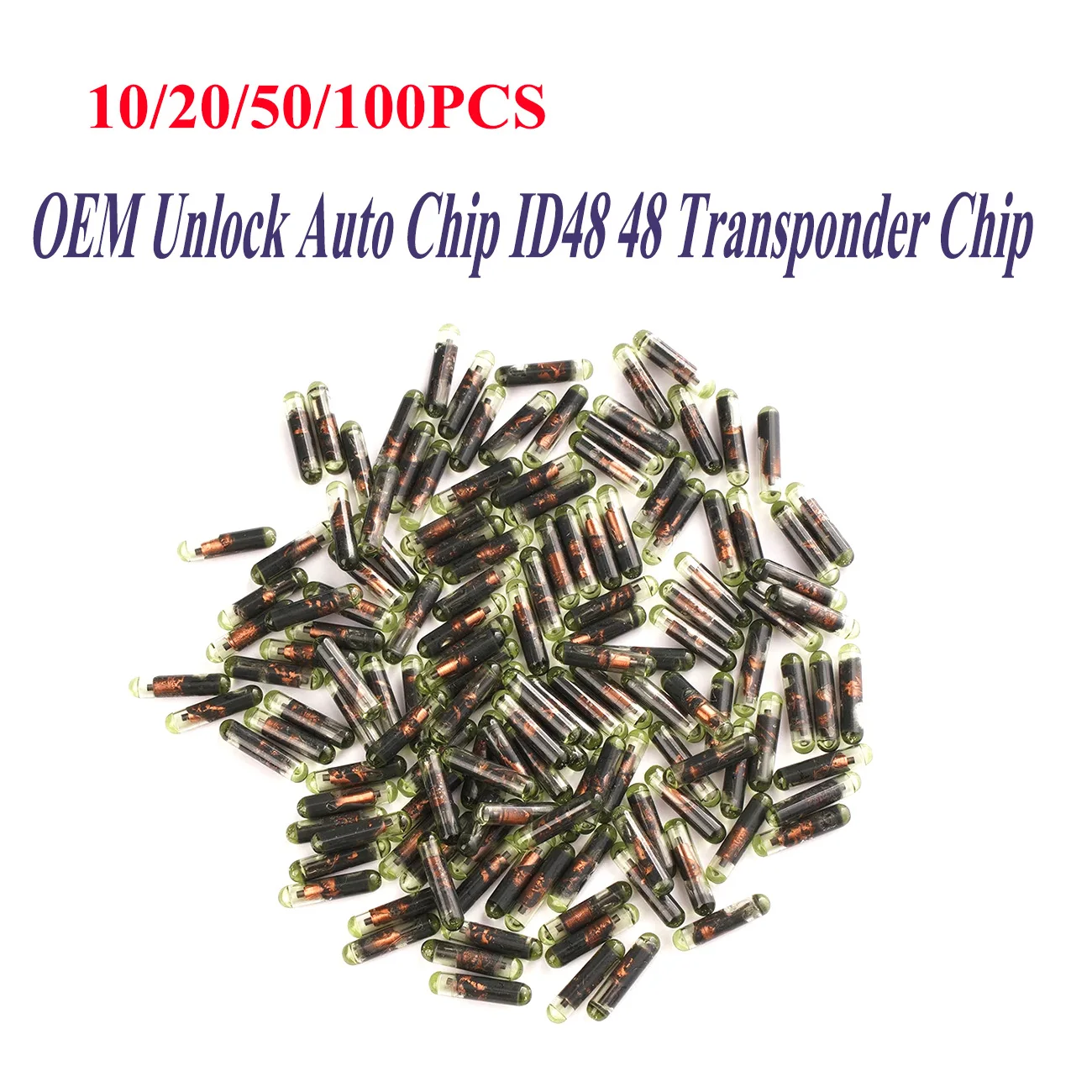 

10/20/50/100PCS OEM Unlock Auto Chip ID48 48 Transponder Chip TP08 Glass Chip for VW/Skoda/Seat/Audi/Honda Key Accessories