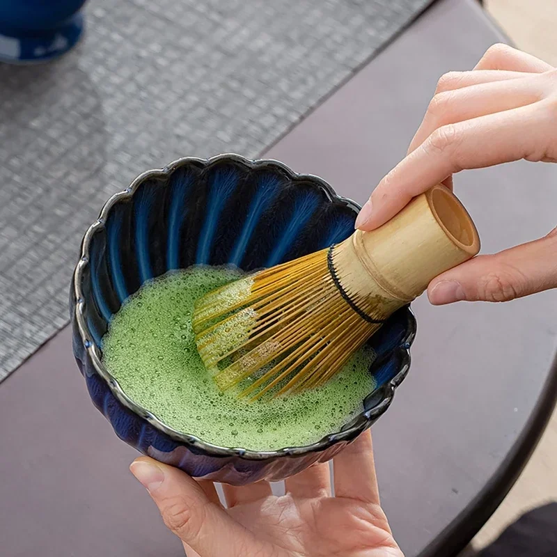 6 pçs matcha liquidificador japonês matcha batedor colher titular tigela matcha com filtro colher de chá cerâmica bambu fazendo ferramentas