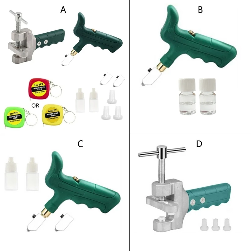 Multifunctional Tile Cutte Tool Glass Opener with 2 In1 Handheld Tile Opener for Mirror Window Ceramic Glazed Tile Drosphip