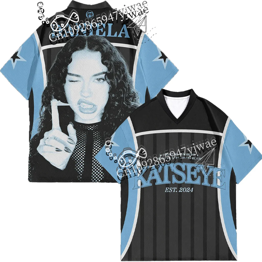 Kpop Katseye Daniela Sophia Yoonchae Wink Graphic Football Jersey T Shirt Streetwear Y2k Top Summer Unisex Beach T-Shirts Tee