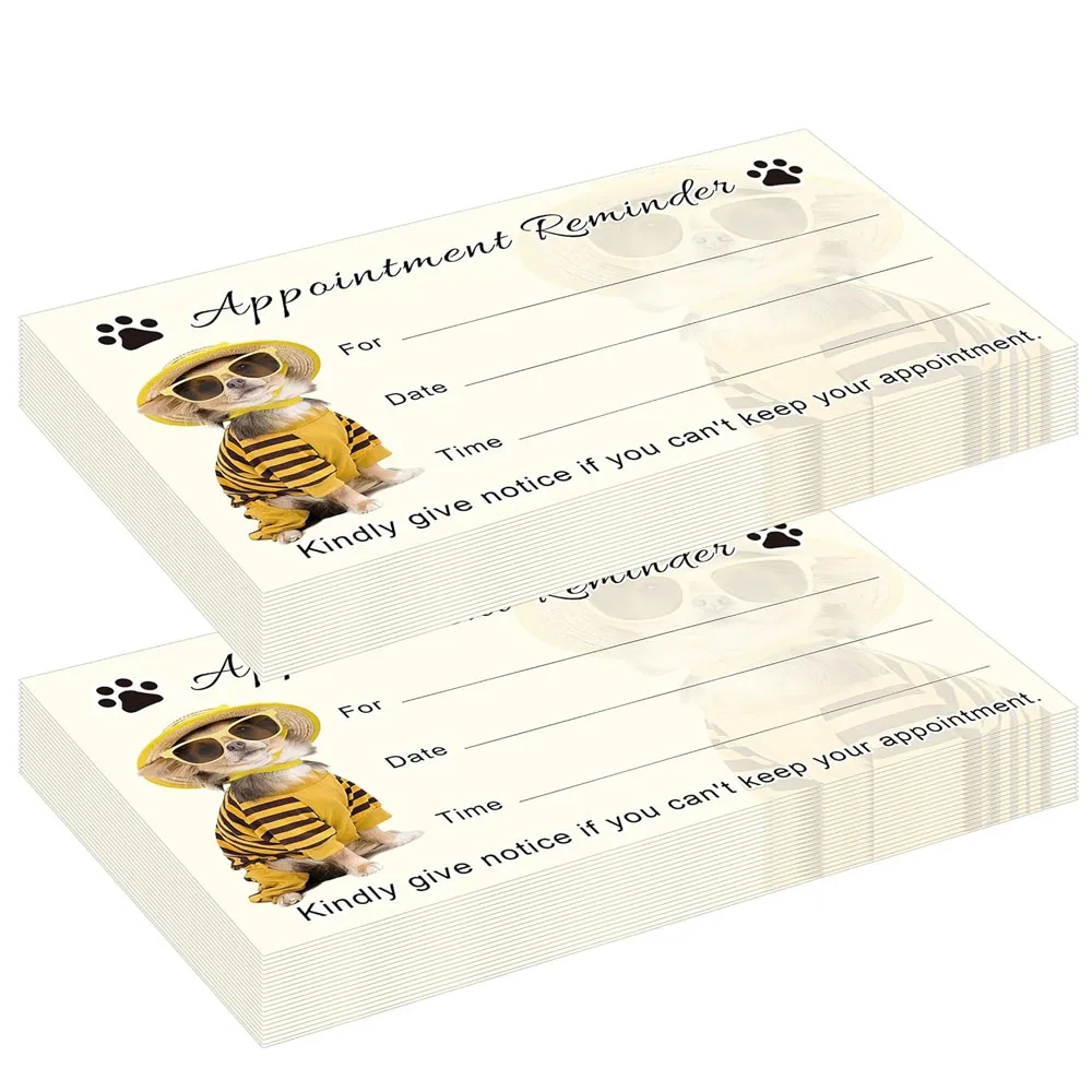 Pet Grooming Groomers Appointment Reminder Cards Customer Information Pet Grooming Cards 2x3.5